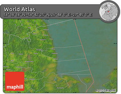 Satellite Map of the Area around 58° 30' 22" N, 27° 16' 29" E