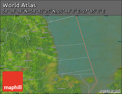Satellite Map of the Area around 58° 30' 22" N, 27° 16' 29" E