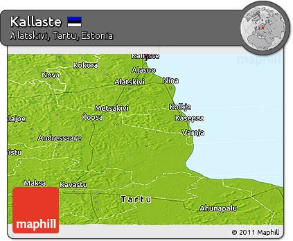 Physical Panoramic Map of Kallaste