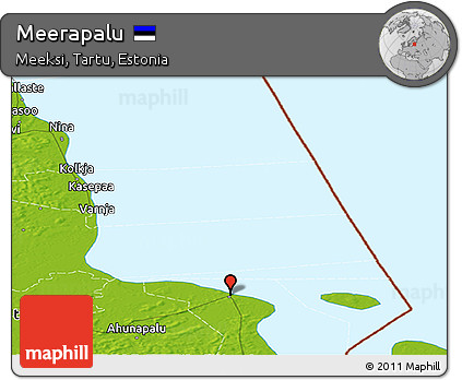 Physical Panoramic Map of Meerapalu