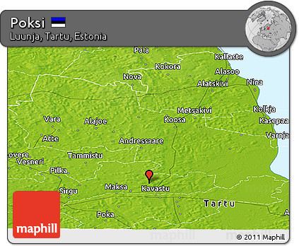 Physical Panoramic Map of Poksi