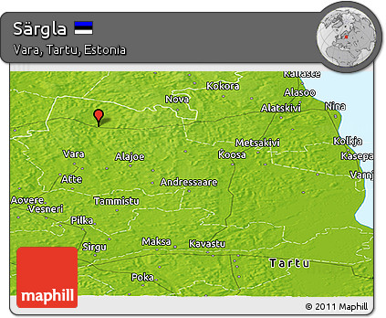 Physical Panoramic Map of Särgla