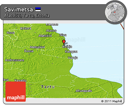 Physical Panoramic Map of Savimetsa