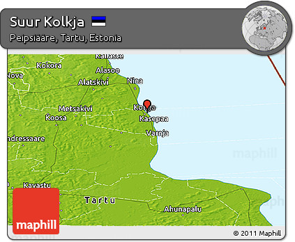 Physical Panoramic Map of Suur Kolkja