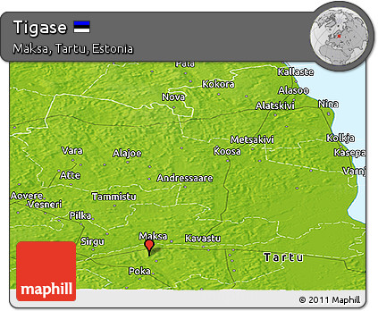 Physical Panoramic Map of Tigase