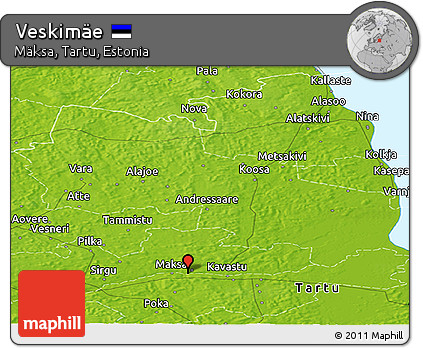 Physical Panoramic Map of Veskimäe