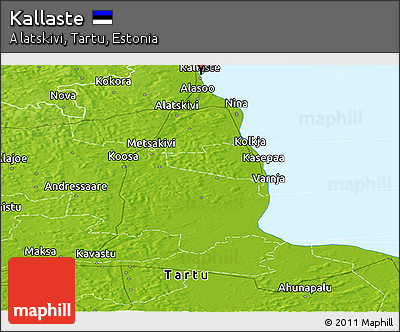 Physical Panoramic Map of Kallaste