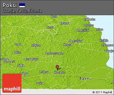 Physical Panoramic Map of Poksi