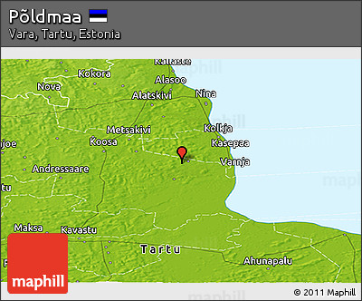 Physical Panoramic Map of Põldmaa