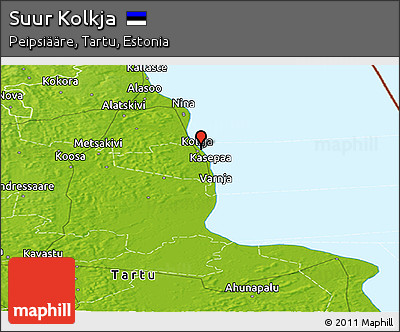 Physical Panoramic Map of Suur Kolkja