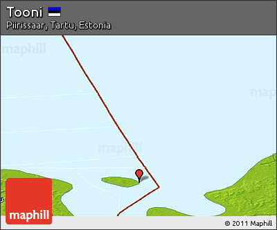 Physical Panoramic Map of Tooni