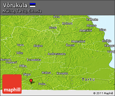 Physical Panoramic Map of Võruküla
