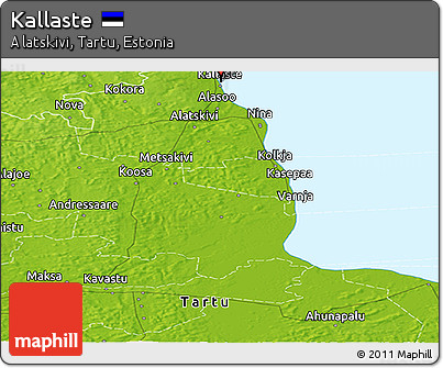 Physical Panoramic Map of Kallaste