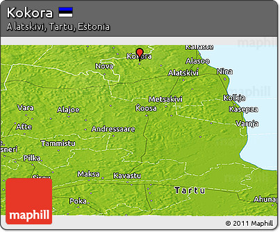 Physical Panoramic Map of Kokora