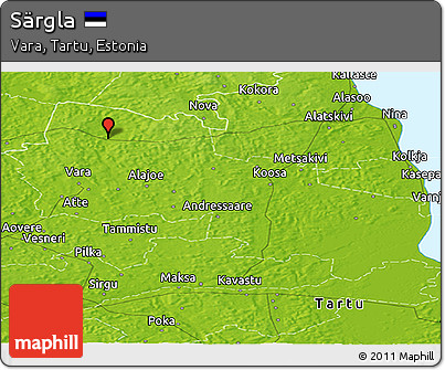 Physical Panoramic Map of Särgla