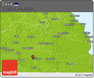 Physical Panoramic Map of Sava