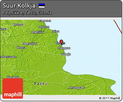 Physical Panoramic Map of Suur Kolkja