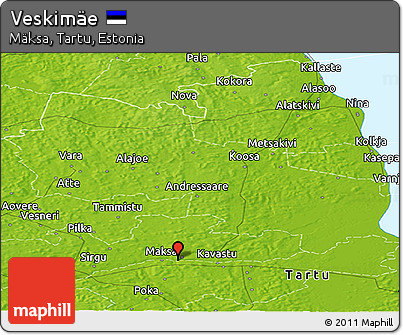 Physical Panoramic Map of Veskimäe