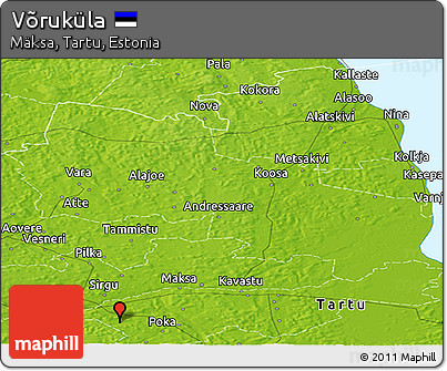 Physical Panoramic Map of Võruküla