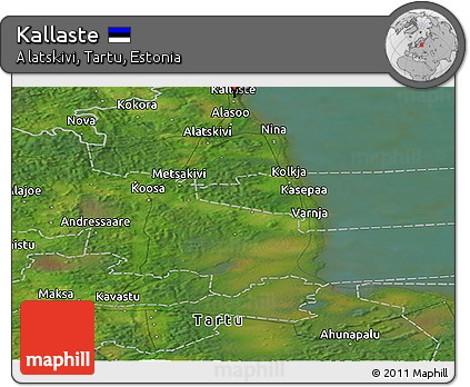 Satellite Panoramic Map of Kallaste