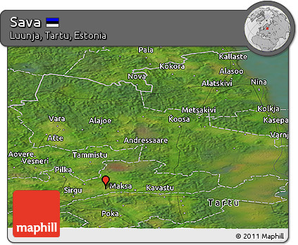 Satellite Panoramic Map of Sava