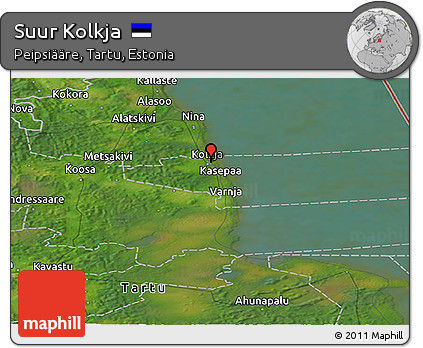 Satellite Panoramic Map of Suur Kolkja