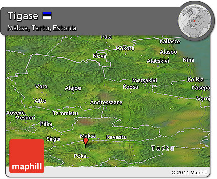 Satellite Panoramic Map of Tigase