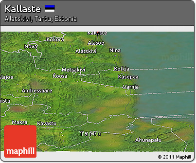 Satellite Panoramic Map of Kallaste