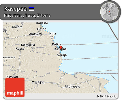Shaded Relief Panoramic Map of Kasepää