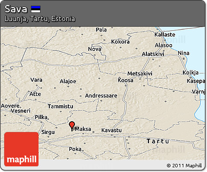 Shaded Relief Panoramic Map of Sava