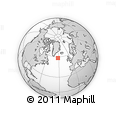 Outline Map of the Area around 58° 30' 22" N, 32° 13' 30" W, rectangular outline