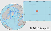 Gray Location Map of the area around 58° 30' 22" N, 35° 37' 30" W