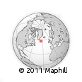 Outline Map of the Area around 58° 30' 22" N, 35° 37' 30" W, rectangular outline