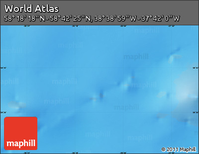 Physical Map of the Area around 58° 30' 22" N, 38° 10' 29" W