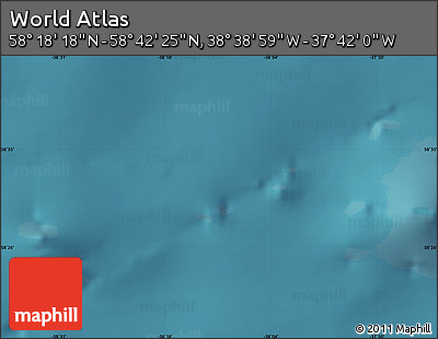Satellite Map of the Area around 58° 30' 22" N, 38° 10' 29" W