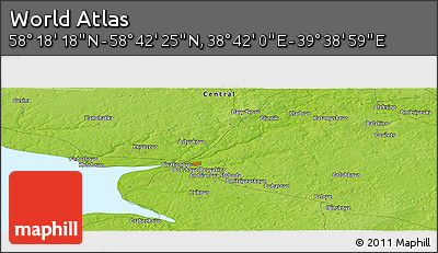 Physical Panoramic Map of the Area around 58° 30' 22" N, 39° 10' 29" E