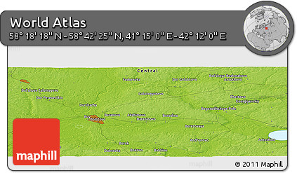 Physical Panoramic Map of the Area around 58° 30' 22" N, 41° 43' 30" E