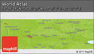 Physical Panoramic Map of the Area around 58° 30' 22" N, 41° 43' 30" E