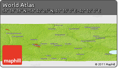 Physical Panoramic Map of the Area around 58° 30' 22" N, 41° 43' 30" E