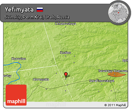 Physical 3D Map of Yefimyata