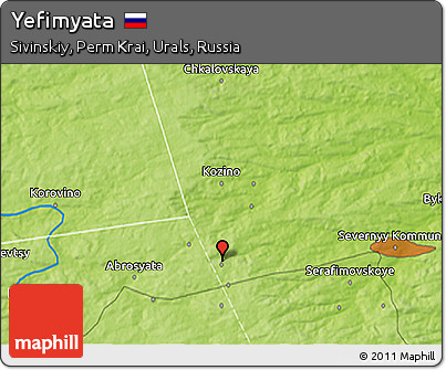Physical 3D Map of Yefimyata