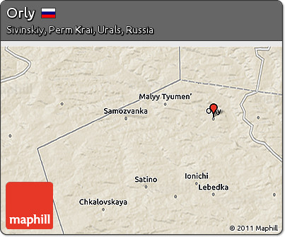 Shaded Relief 3D Map of Orly