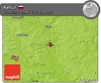 Physical Map of Kekur