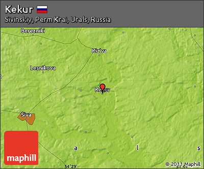Physical Map of Kekur