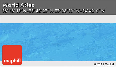 Physical Panoramic Map of the Area around 58° 30' 22" N, 55° 10' 29" W