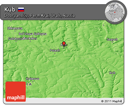 Political 3D Map of Kub