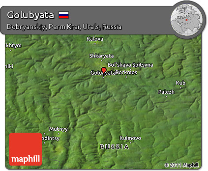 Satellite 3D Map of Golubyata