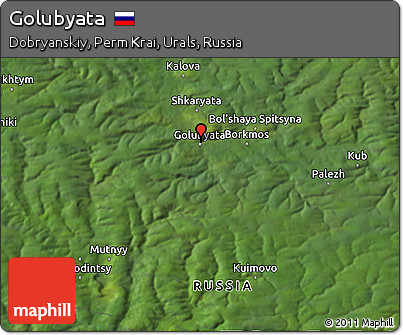 Satellite 3D Map of Golubyata
