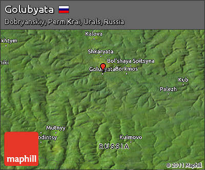 Satellite 3D Map of Golubyata