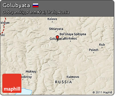 Shaded Relief 3D Map of Golubyata
